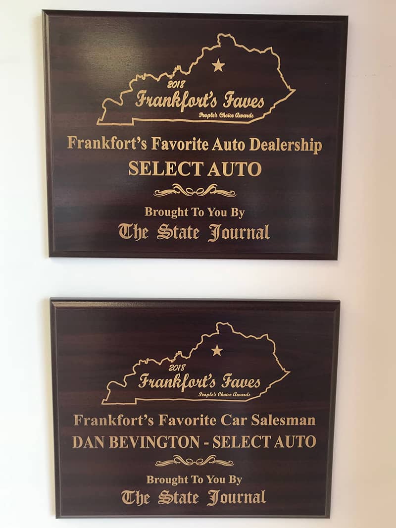 2018 Awards from Frankfort's Favorite in Kentucky (KY)